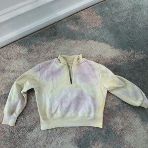 GAP kids pastel purple and yellow tie dye sweatshirt